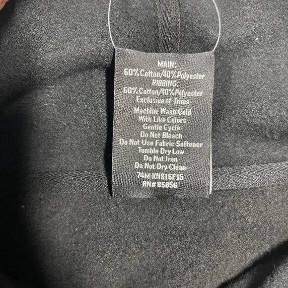 Gander‎ Mtn Black Hoodie M Orange Logo & Kangaroo Pocket - Picture 5 of 8